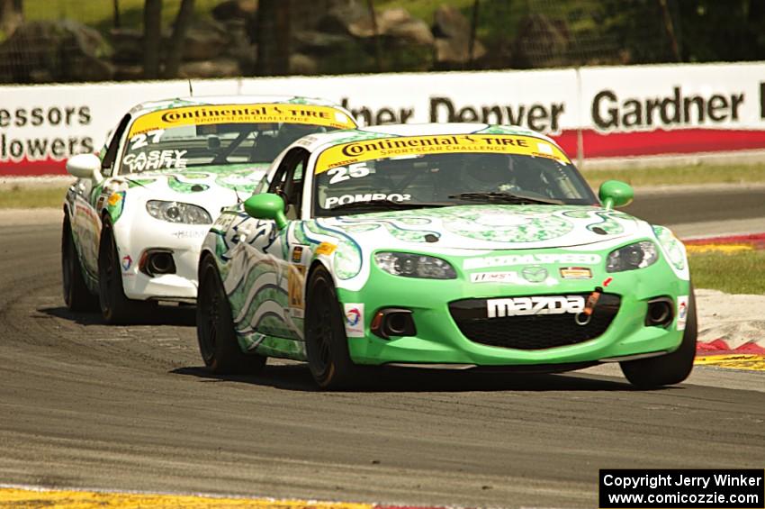 Mat Pombo / Mark Pombo and Britt Casey, Jr. / Mark White Mazda MX-5s