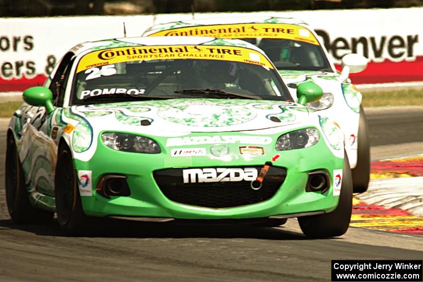 Mat Pombo / Mark Pombo and Britt Casey, Jr. / Mark White Mazda MX-5s