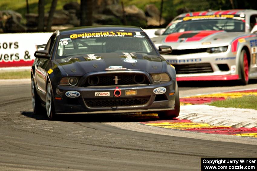 Jade Buford / Scott Maxwell Ford Mustang Boss 302R and Robin Liddell / Andrew Davis Chevy Camaro Z/28.R