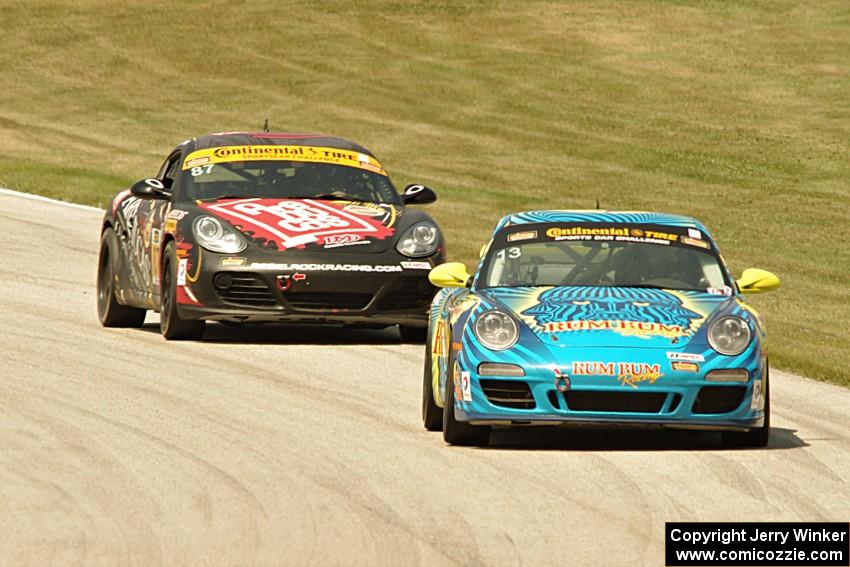 Matt Plumb / Nick Longhi Porsche 997 and Jon Miller / Paul Holton Porsche Cayman