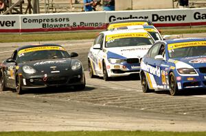 Greg Liefooghe / Tyler Cooke BMW 328i, Remo Ruscitti / Adam Isman Porsche Cayman and James Clay / Jason Briedis BMW 328i