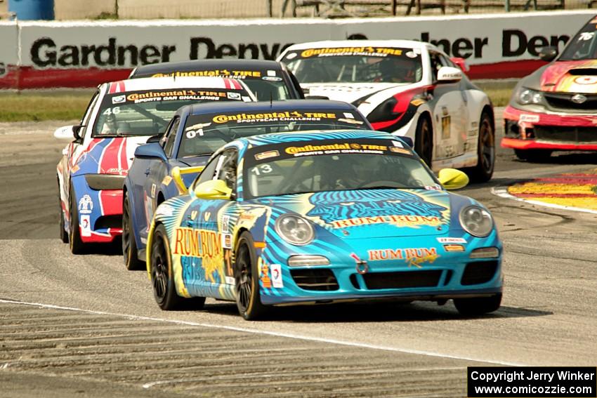 Nick Longhi / Matt Plumb Porsche 997 leads the field.