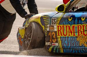 Matt Plumb / Nick Longhi Porsche 997 at the carousel after breaking the suspension.