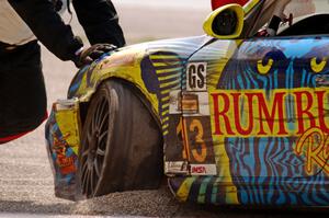 Matt Plumb / Nick Longhi Porsche 997 at the carousel after breaking the suspension.