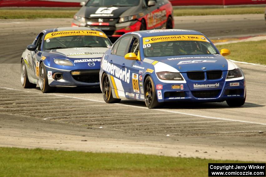 Eric Zimmermann / Tyler Cooke BMW 328i and Stevan McAleer / Chad McCumbee Mazda MX-5