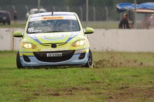 Michael Ashby's Mazda 2 goes off at turn 12