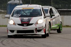 Johan Schwartz's Honda Fit and Nate Stacy's Ford Fiesta