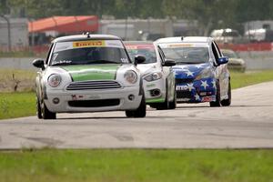 Jason Fichter's MINI Cooper, Jason Wolfe's Kia Forte Koup and Brian Price's Honda Fit