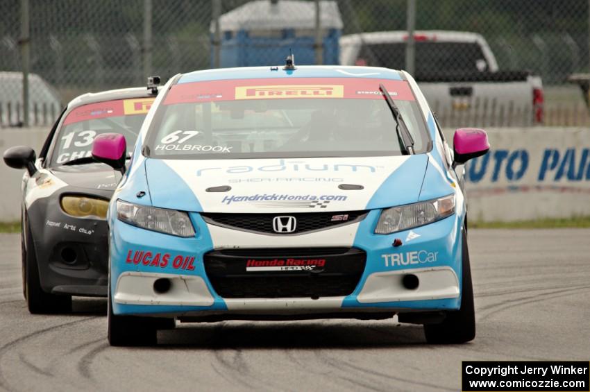 Shea Holbrook's Honda Civic Si and Jason Cherry's Mazda MX-5