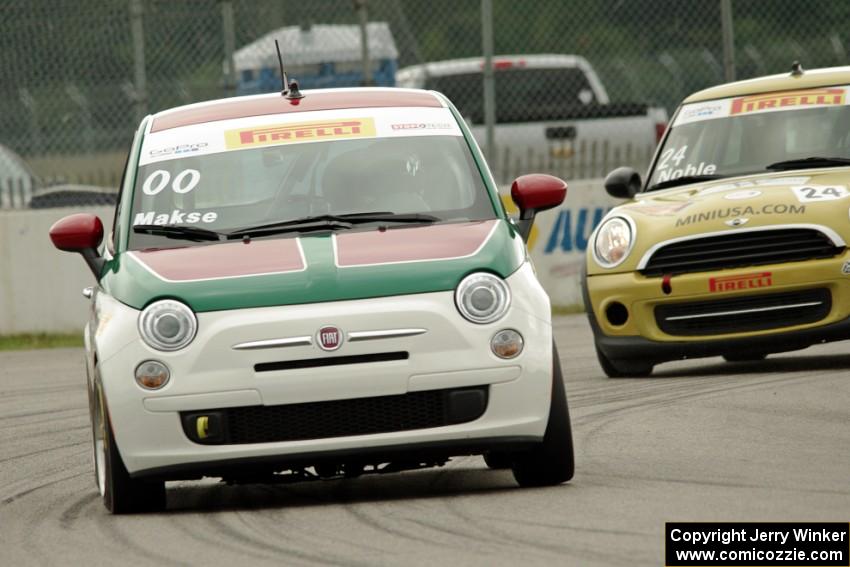 Brian Makse's Fiat 500 and Tom Noble's MINI Cooper