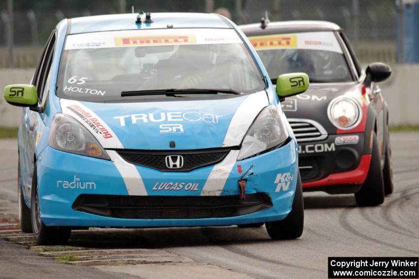 Paul Holton's Honda Fit and Glenn Nixon's MINI Cooper