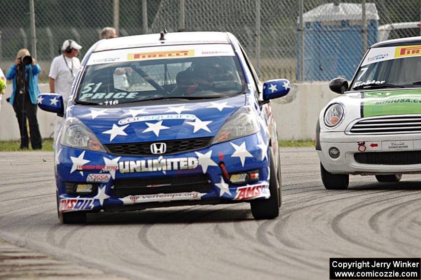 Brian Price's Honda Fit and Jason Fichter's MINI Cooper