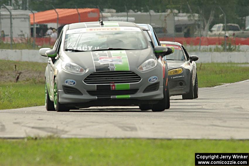 Nate Stacy's Ford Fiesta, Glenn Nixon's MINI Cooper and Jason Cherry's Mazda MX-5