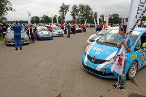 Cars on display at Sunday's grid walk