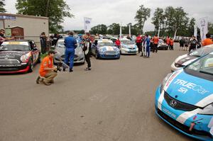 Cars on display at Sunday's grid walk