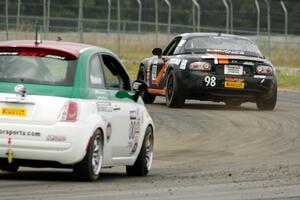 Ernie Francis, Jr.'s Mazda MX-5 and Brian Makse's Fiat 500