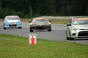 Jason Wolfe's Kia Forte Koup, Jason Cherry's Mazda MX-5 and Shea Holbrook's Honda Civic Si