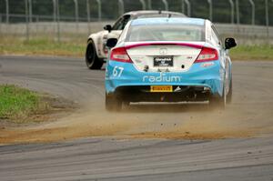 Shea Holbrook's Honda Civic Si chases Jason Cherry's Mazda MX-5