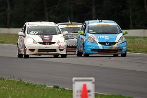 Paul Holton's Honda Fit, Johan Schwartz's Honda Fit and Glenn Nixon's MINI Cooper