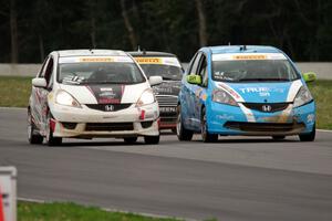 Paul Holton's Honda Fit, Johan Schwartz's Honda Fit and Glenn Nixon's MINI Cooper