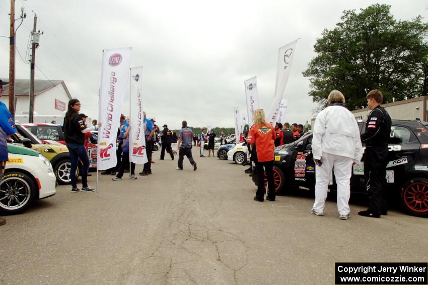 Cars on display at Sunday's grid walk