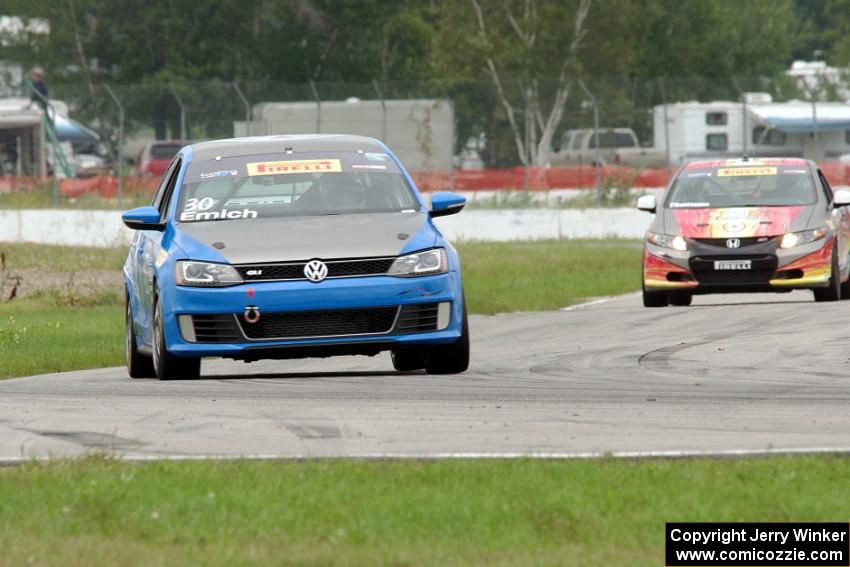 Fred Emich's VW Jetta GLI and Karl Thomson's Honda Civic Si