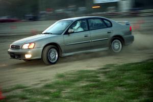 Chris Fortune's Subaru Legacy at the Thursday night rallycross.