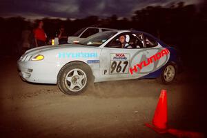 Larry Webster's Hyundai Tiburon at the Thursday night rallycross.