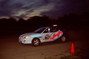 Larry Webster's Hyundai Tiburon at the Thursday night rallycross.