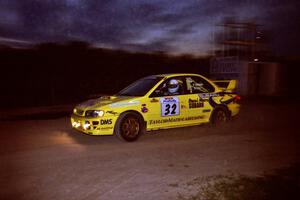 Paul Eklund / Scott Huhn Subaru Impreza at the Thursday night rallycross.