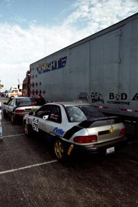 The Knight Racing Subaru 2.5RSs of Lon Peterson / Bill Gutzmann and Jonathan Ryther / Nick Taylor