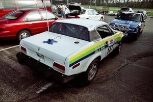 John Shirley / James Hurley Triumph TR-7 V8 prior to he start of the rally.