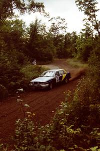 Carl Jardevall / Amity Trowbridge Volvo 740 Turbo at speed on SS1, Waptus.