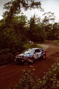 George Plsek / Alex Gelsomino Audi S2 Quattro at speed on SS1, Waptus.