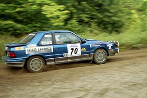 Kendall Russell / Dave Weiman Dodge Shadow at speed on SS1, Waptus.