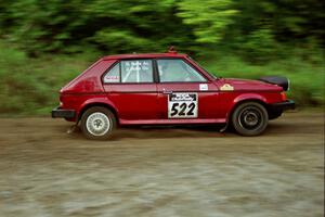 Jon Butts / Gary Butts Dodge Omni GLH at speed on SS1, Waptus.