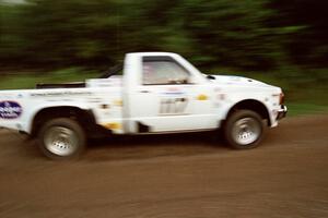 Ken Stewart / Doc Shrader Chevy S-10 at speed on SS1, Waptus.