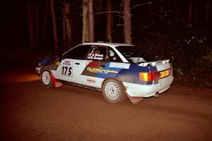 Alex Erisoty / Ben Greisler Audi 90 Quattro at speed on SS5, Hanna One.