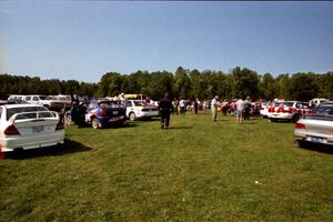 Various cars at parc expose prior to SS8, Speedway Shennanigans.