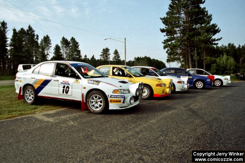 Five TAD Evos in the parking lot of The Northern Inn.