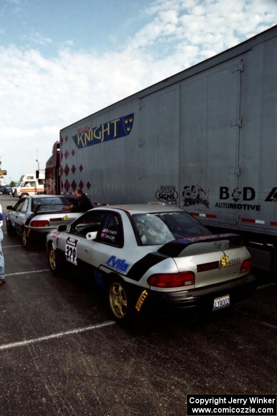 The Knight Racing Subaru 2.5RSs of Lon Peterson / Bill Gutzmann and Jonathan Ryther / Nick Taylor