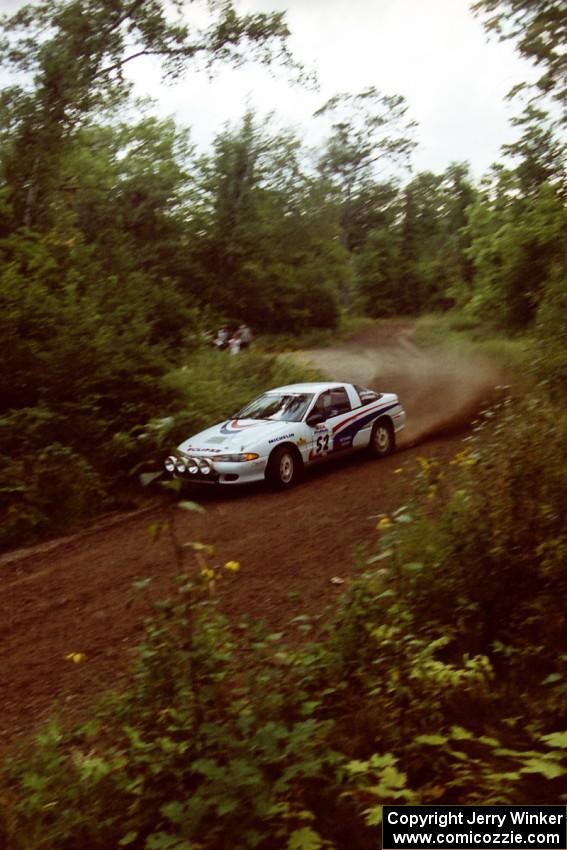 Doug Shepherd / Pete Gladysz Mitsubishi Eclipse at speed on SS1, Waptus.