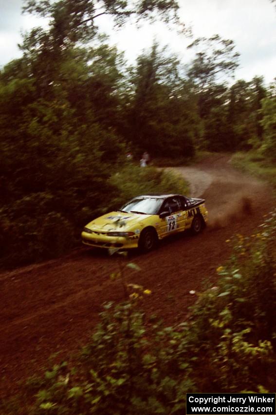 Steve Gingras / Bill Westrick Eagle Talon at speed on SS1, Waptus.