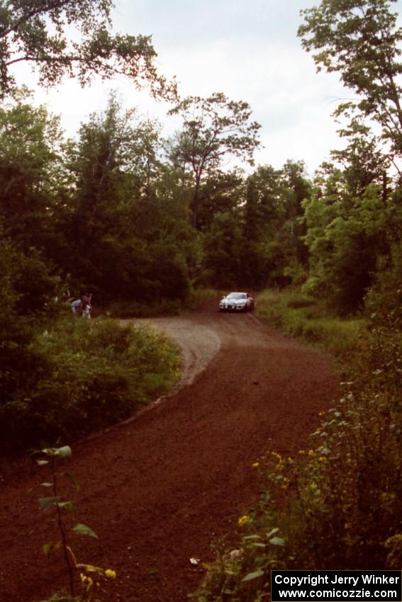 Ralph Kosmides / Ken Cassidy Toyota Supra Turbo at speed on SS1, Waptus.