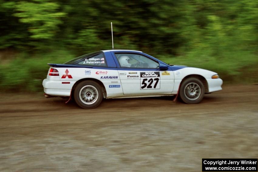 Chris Gilligan / Joe Petersen Mistubishi Eclipse GSX at speed on SS1, Waptus.