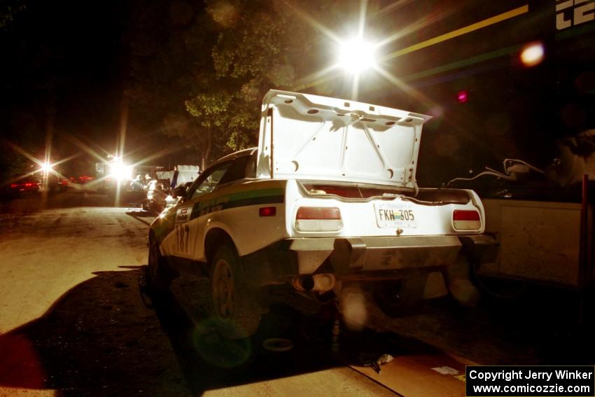 John Shirley / James Hurley Triumph TR-7 V8 at Friday night service in Osage.