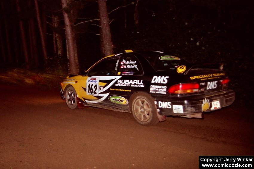 Pat Richard / Nathalie Richard Subaru Impreza 2.5RS at speed on SS5, Hanna One.