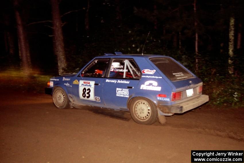 Mark Utecht / Brenda Corneliusen Dodge Omni GLH Turbo at speed on SS5, Hanna One.