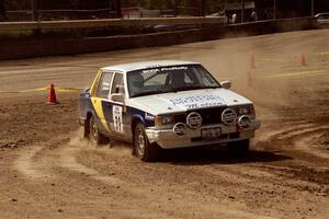 Carl Jardevall / Amity Trowbridge Volvo 740 Turbo on SS8, Speedway Shennanigans.