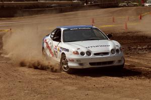 Larry Webster / J. Jon Wickens Hyundai Tiburon on SS8, Speedway Shennanigans.